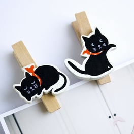 Blancho Bedding [Cute Cat] - Wooden Clips / Wooden Clamps / Mini Clips