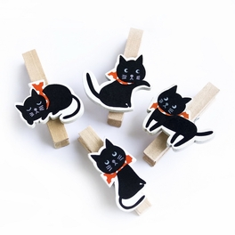 blancho bedding [Cute Cat] - Wooden Clips / Wooden Clamps / Mini Clips