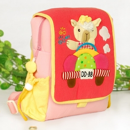 Blancho Bedding [Cute Dolly] Embroidered Applique Kids Fabric Art School Backpack / Outdoor Backpack (7.1*8.7*2.6)