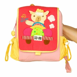 Blancho Bedding [Cute Dolly] Embroidered Applique Kids Fabric Art School Backpack / Outdoor Backpack (7.1*8.7*2.6)