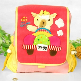 blancho bedding [Cute Dolly] Embroidered Applique Kids Fabric Art School Backpack / Outdoor Backpack (7.1*8.7*2.6)