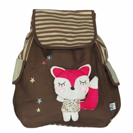 blancho bedding [Cute Fox] Fabric Art School Backpack Outdoor Daypack