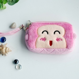 Blancho Bedding [Cute Monkey] Embroidered Applique Fabric Art Wallet Purse/ Pouch Bag (5.9 X 3.7 X 1.1 Inches)