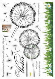 Blancho Bedding Dandelion On The Field - Large Wall Decals Stickers Appliques Home Decor