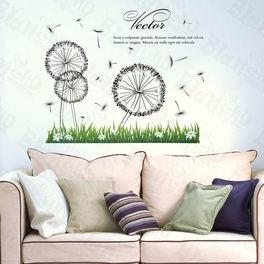 blancho bedding Dandelion On The Field - Large Wall Decals Stickers Appliques Home Decor