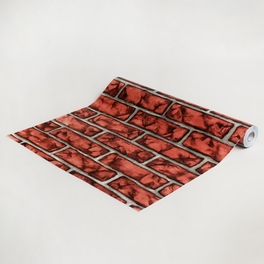 Blancho Bedding Dark Red Brick - Self-Adhesive Wallpaper Home Decor(Roll)