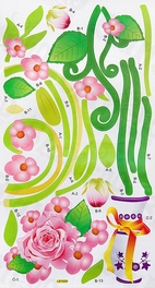 Blancho Bedding Delightful Flowerpot - Wall Decals Stickers Appliques Home Decor