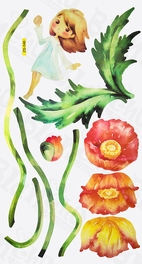Blancho Bedding Delightful Flowers - Wall Decals Stickers Appliques Home Decor