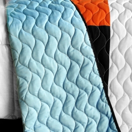 Blancho Bedding [Designer - 2] Brand New Vermicelli-Quilted Patchwork Quilt Set Full/Queen