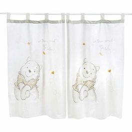 Blancho Bedding Disney Gray Winnie The Pooh Crib Bedding Collection (3PC + 1 Set Curtain)