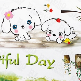 Blancho Bedding Dog House - Large Wall Decals Stickers Appliques Home Decor