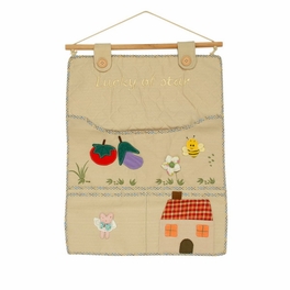 Blancho Bedding [Doll &House] Ivory/Wall Hanging/Baskets/Hanging Wall Basket/Wall Pocket (15*19)
