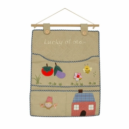 Blancho Bedding [Doll &House] Ivory/Wall Hanging/Baskets/Hanging Wall Basket/Wall Pocket (15*19)
