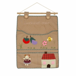 blancho bedding [Doll &House] Ivory/Wall Hanging/Baskets/Hanging Wall Basket/Wall Pocket (15*19)