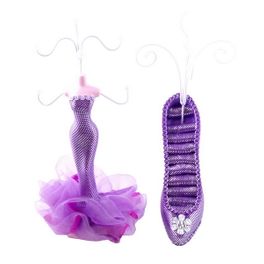 blancho bedding [Dolly] Jewelry Display Holder Stand Combo Purple