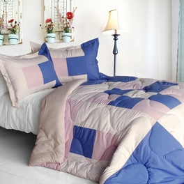 blancho bedding [Dream Wings] Quilted Patchwork Down Alternative Comforter Set (Twin Size)