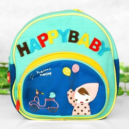 blancho bedding [Dreamy Girl] Embroidered Applique Kids Fabric Art School Backpack / Outdoor Backpack (9.0*9.4*3.3)