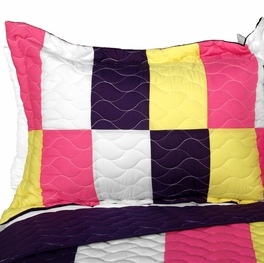 Blancho Bedding [Dressing Case] 3PC Vermicelli - Quilted Patchwork Quilt Set (Full/Queen Size)