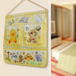 Blancho Bedding [Duck & Bear] Yellow/Wall Hanging/ Baskets / Wall Baskets / Hanging Baskets (15*16)