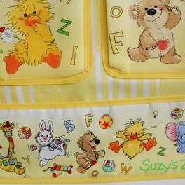 Blancho Bedding [Duck & Bear] Yellow/Wall Hanging/ Baskets / Wall Baskets / Hanging Baskets (15*16)