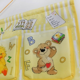 Blancho Bedding [Duck & Bear] Yellow/Wall Hanging/ Baskets / Wall Baskets / Hanging Baskets (15*16)