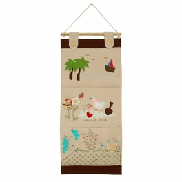 blancho bedding [Duck &Flowers] Ivory/Wall Hanging/Wall Pocket/Hanging Baskets/Wall Organizers (11*24)