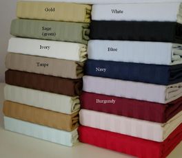 blancho bedding Egyptian 600 Thread count Twin Extra Long Stripe Sheets
