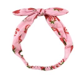 blancho bedding Elastic tightened bow styles fashionable scarf hair band headband (Strawberry - Pink)