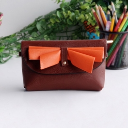 blancho bedding [Elegance Coffee] Colorful Leatherette Clutch Shoulder Bag Clutch Casual Purse