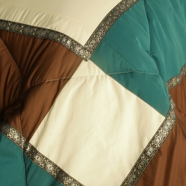 Blancho Bedding [Elegant Art] Quilted Patchwork Down Alternative Comforter Set (Twin Size)