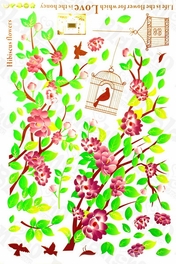 Blancho Bedding Elegant Floral - Wall Decals Stickers Appliques Home D¨¦cor