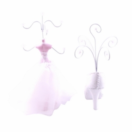Blancho Bedding [Elizabeth] Jewelry Display Holder Stand Combo White