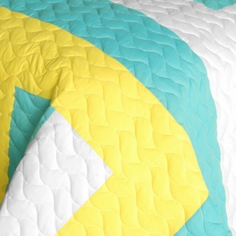 Blancho Bedding [Enternal Flame] 3PC Vermicelli - Quilted Patchwork Quilt Set (Full/Queen Size)