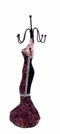 Blancho Bedding Erica - A Dress Up Doll Necklace Display-MD Jewelry Holder Jewelry Stand - Burgundy