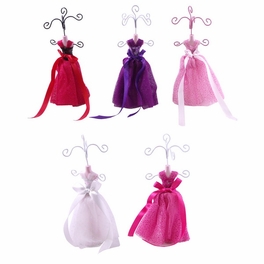 Blancho Bedding Fairies - Set Of 5 Dress Up Doll Necklace Display - Mini Jewelry Holder Jewelry Stand Combos (H) 7" X (W) 3"