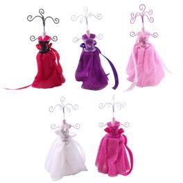 blancho bedding Fairies - Set of 5 Dress Up Doll Necklace Display - Mini Jewelry Holder Jewelry Stand Combos (H) 7" x (W) 3"