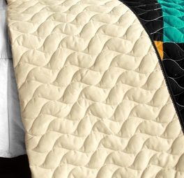 Blancho Bedding [Faithful Pray] 3PC Vermicelli - Quilted Patchwork Quilt Set (Full/Queen Size)