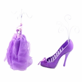 Blancho Bedding [Fantasies Of Romance] Jewelry Display Holder Stand Combo Purple