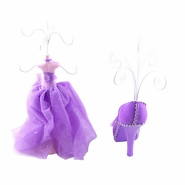 Blancho Bedding [Fantasies Of Romance] Jewelry Display Holder Stand Combo Purple