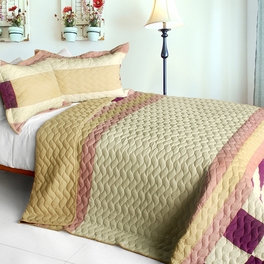 blancho bedding [Fantasy Couple] 3PC Patchwork Quilt Set (Full/Queen Size)