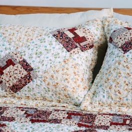 Blancho Bedding [Fantasy Flowers] Cotton 2PC Floral Vermicelli-Quilted Patchwork Quilt Set (Twin Size)