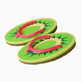 Blancho Bedding Fashion Kiwi Fruit Womens Flip Flops
