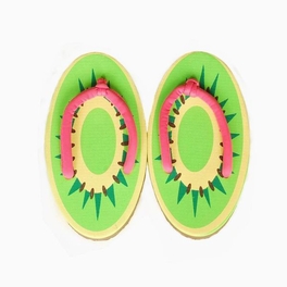 blancho bedding Fashion Kiwi Fruit Womens Flip Flops