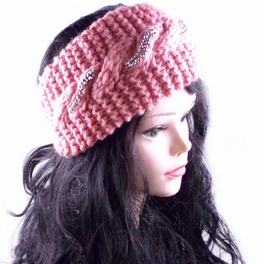Blancho Bedding Fashion Women Crystal Headwear/Head Warp/Headband/Hair Accessory PINK
