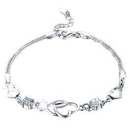 blancho bedding Festival's Day Present Sterling Silver Accessories Beautiful Bracelet For Women Gift(Love)