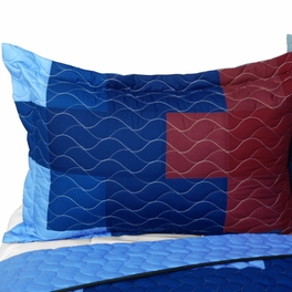 Blancho Bedding [Fire & Ice] 3PC Vermicelli - Quilted Patchwork Quilt Set (Full/Queen Size)