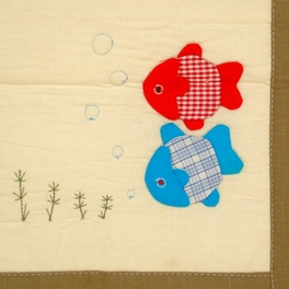 Blancho Bedding [Fish] Ivory/Wall Hanging/ Wall Organizers/ Wall Pocket/ Baskets / Wall Pocket (11*14)