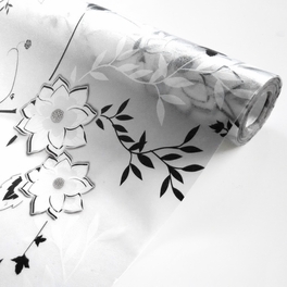 Blancho Bedding Floral Pattern - Self-Adhesive Embossed Window Film Home Decor(Roll)