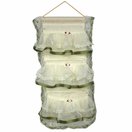 blancho bedding [Flower Bud Silk] Green Lace/Wall Hanging/Wall Organizers/Baskets/Hanging Baskets (10*20)