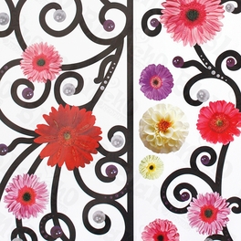 Blancho Bedding Flower Frame - Large Wall Decals Stickers Appliques Home Decor